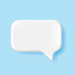 © PKartstudio - 3d Speech bubble ,Blank Chat message notification , white chat icon 3d Vector popup. Realistic 3d design for your conversation ,social media , your business website or application