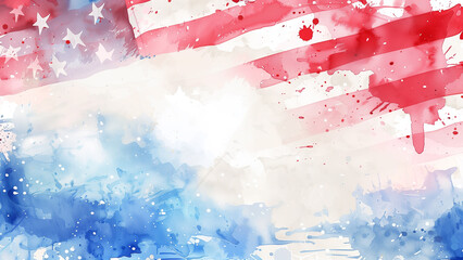 Freedom in Watercolor: A Unique Take on the American Flag