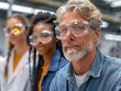 © Analogue - Engaging Science Teacher Guiding Inquisitive Students in a Hands-On Lab Session
