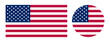 © Cezar_911 - American flag. USA flag round. Vector