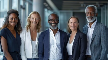 Canvas Print - Diverse Leadership Team: Confident and professional, this diverse group of business leaders exudes strength and unity, ready to tackle any challenge. 