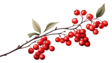 Wall Mural - PNG Winterberry cherry plant fruit.