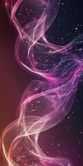 Poster - Abstract waves of color and light swirl through a cosmic space, creating a mesmerizing visual experience of ethereal beauty.