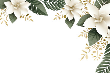 Poster - PNG Elegant floral corner border design