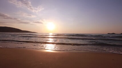 Wall Mural - The sunset on the sea beach