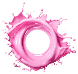 Canvas Print - PNG Pink splash circle illustration