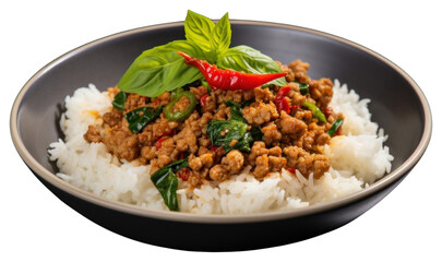 Sticker - PNG Basil food rice vegetable.