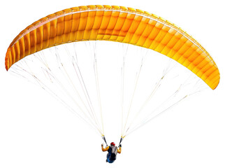 PNG Flying on Beautiful yellow paraglider paragliding parachute recreation.