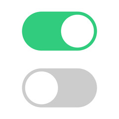 Wall Mural - set of simple slider switches in different variation. user interfaces buttons. vector icons in flat 