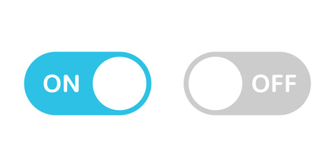 Wall Mural - set of simple isolated switches in different variation. user interfaces buttons. vector icons in fla