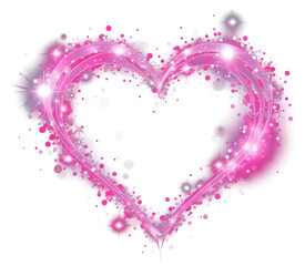 Wall Mural - PNG Glowing pink heart illustration