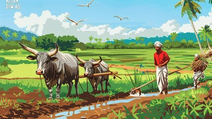 kisan diwas- vector illustration of kisan diwas.art work
