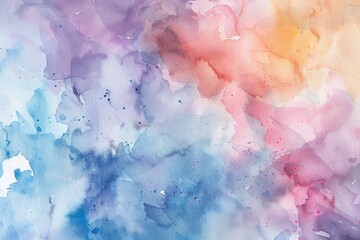 Wall Mural - watercolor gradient paint grunge texture on white background. the color splashing in the paper