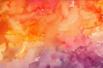 Wall Mural - watercolor gradient paint grunge texture on white background. the color splashing in the paper