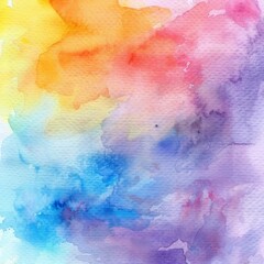 Wall Mural - watercolor gradient paint grunge texture on white background. the color splashing in the paper