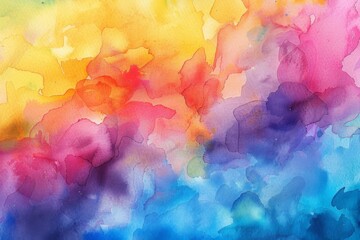 Wall Mural - watercolor gradient paint grunge texture on white background. the color splashing in the paper