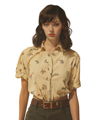 Sticker - PNG Blouse adult individuality contemplation.