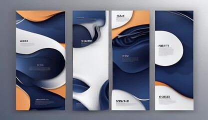 line media vector minimal social dark wavy template header banner text abstract background cover blu