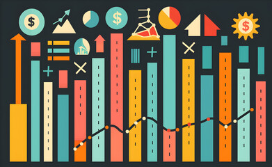 Wall Mural - A visually compelling graph and analysis image for an ECO business, highlighting sustainability and environmental impact.
