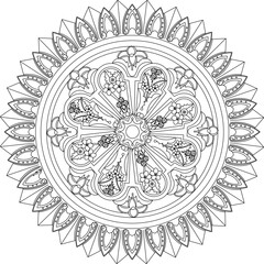 Sketch illustration silhouette vector image detail design ornament rosette carving classic vintage ethnic traditional european model