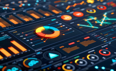 Wall Mural - A visually compelling graph and analysis image for an ECO business, highlighting sustainability and environmental impact.