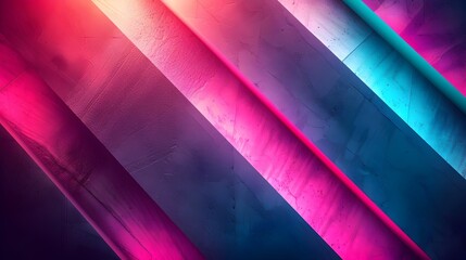 Poster - Vibrant Neon Geometric Background for Fashion and Product Concepts