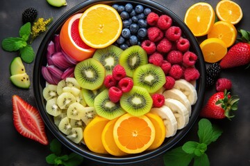 Wall Mural - Colorful Fruit Platter