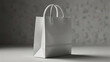 © infinity hopes stock - white paper shopping bag, paper bag for branding, white paper bag mockup, AI Generative