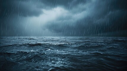 Wall Mural - Dramatic dark stormy rainy background nature photo