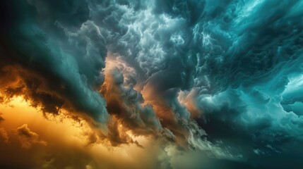 Wall Mural - Dramatic storm clouds in nature