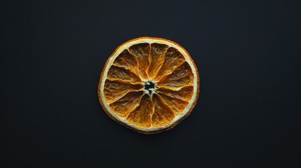 Dried Orange in Dark Space