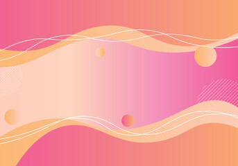 Wall Mural - Gradient wave papercut style with white lines background.