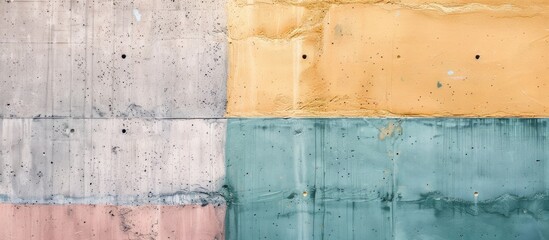 Aufkleber - Soft pastel colors add a tranquil touch to the processed concrete texture in this copy space image