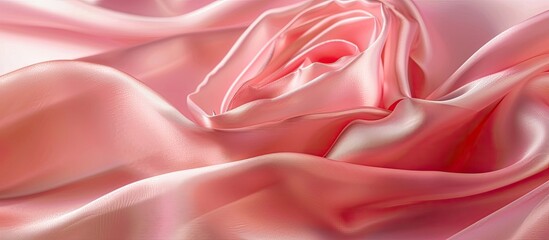 Aufkleber - A pink silk fabric with a textured surface resembling the soft hue of a rose suitable for backgrounds and copy space images