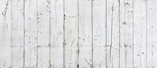 Aufkleber - A Light old wood wall background in white with cracks dust for texture and copy space image