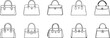 © Illustration Essenti - Line art of handbag vector illustration