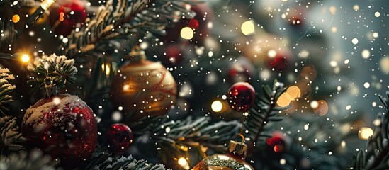 Poster - Festive spirit and readiness for Christmas celebrations. Creative banner. Copyspace image