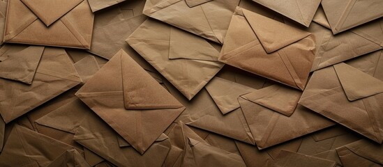 Leinwandbilder - Recycled paper empty envelopes with room for a copy space image