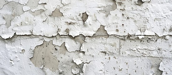 Poster - Texture of a dusty white cement or concrete wall providing an empty spot for an image. Creative banner. Copyspace image