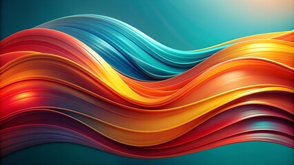 Wall Mural - Ethereal Flow: A Symphony of Color and Movement  AI generated