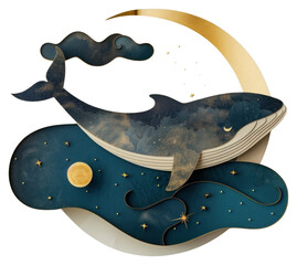 Poster - PNG Adhesive strip whale animal mammal.