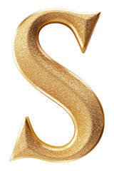 Wall Mural - PNG Golden alphabet S letter text white background accessories.