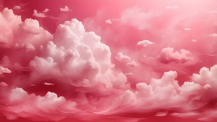 abstract pink Valentine's Day art pattern with a blurred red backdrop nubes