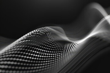 Poster - a black and white image of a wave