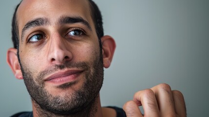 Canvas Print - a close-up of a man