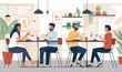 © Raool - A group of coworkers having a healthy lunch together in the office, Generative AI