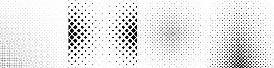 Wall Mural - Monochrome geometrical pattern collection