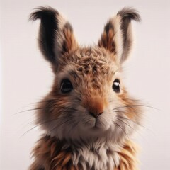 Wall Mural - rabbit on white background