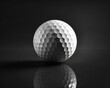 © Serhii - Golf Classic. White Leather Golf Ball Symbolizing Classic Game