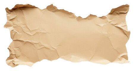 Wall Mural - PNG Kraft paper backgrounds torn white background.